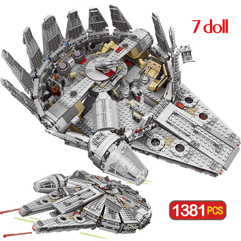 1329pcs 05007 Millennium Falcon Star Wars Series Building Blocks 75105 79211 69900