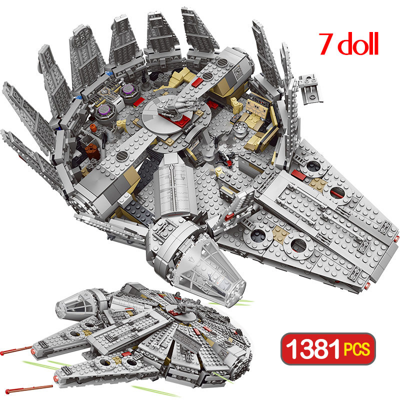 1329pcs 05007 Millennium Falcon Star Wars Series Building Blocks 75105 79211 69900