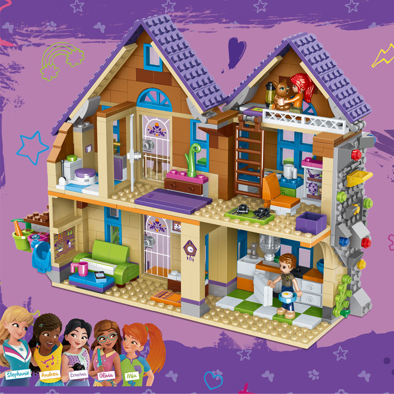 796pcs House Building Blocks Friend Woods Villa House Bricks Classic Girl Model Family 41369 3020 01081