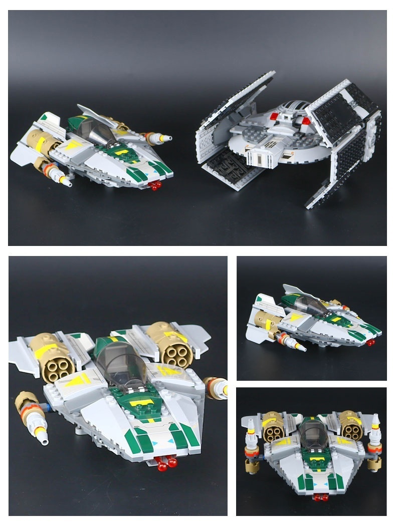 05030 Space Star Model Wars Vader Tie Advanced VS A-wing Starfighter Building Blocks 7515