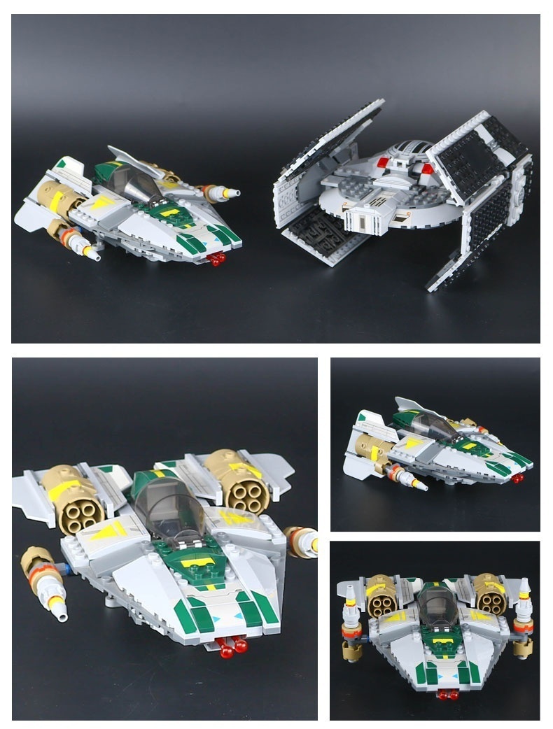 05030 Space Star Model Wars Vader Tie Advanced VS A-wing Starfighter Building Blocks 7515