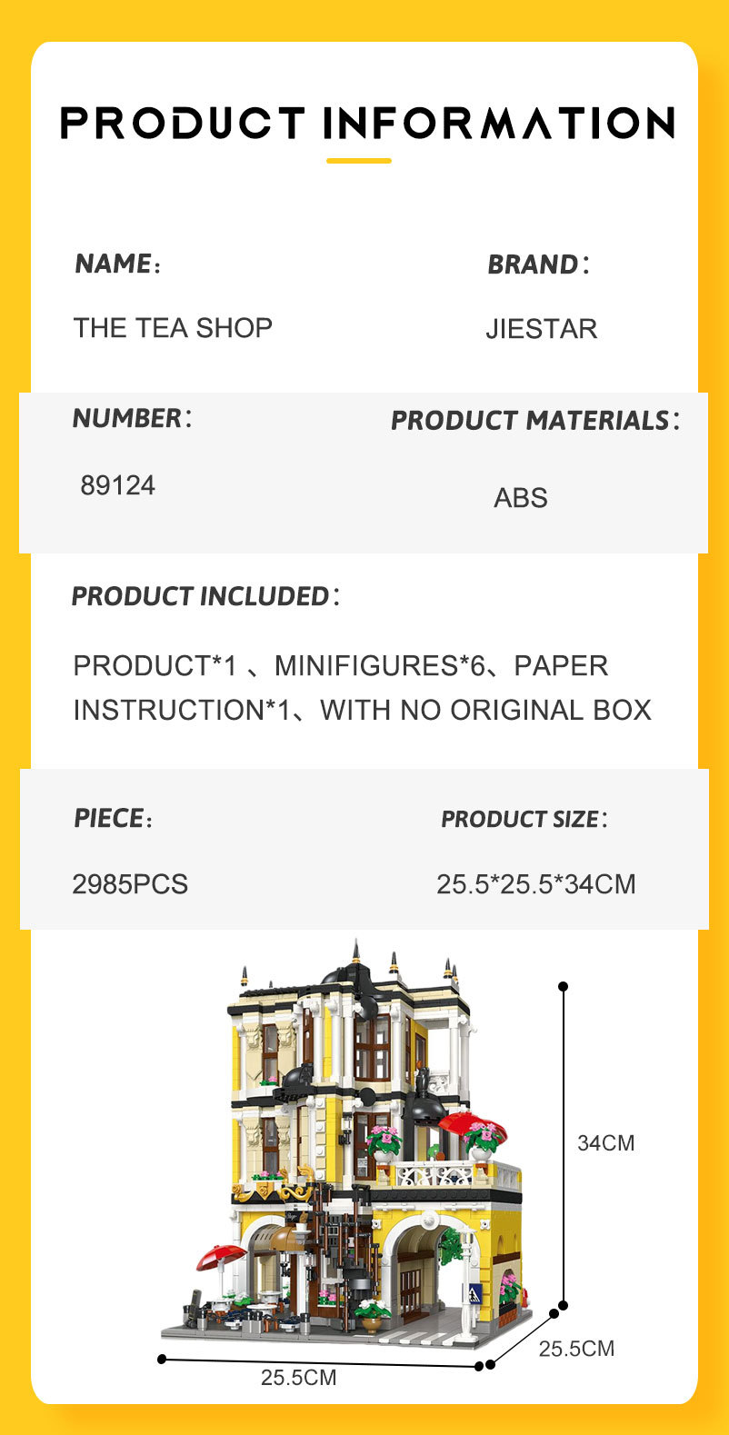 Ideas Creative Expert City Street View The Tea Shop 2985Pcs Moc Modular Brick Building Garden Center 89124