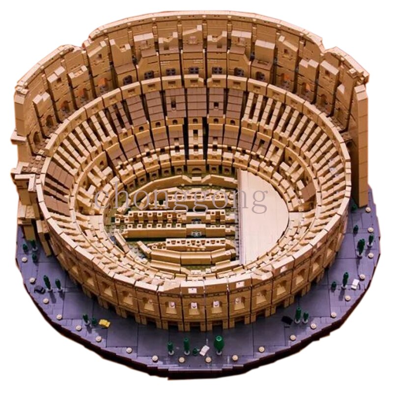 New 9036Pcs Architecture City The Italy Roman Colosseum Model Fit 10276 Building Blocks Bricks Toys Children Kid birthday gifts