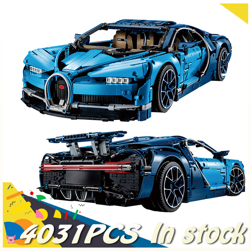 Technical Racing Car Bugattied Chiron 1:8 Model Static Building Blocks 90056 42083 20086