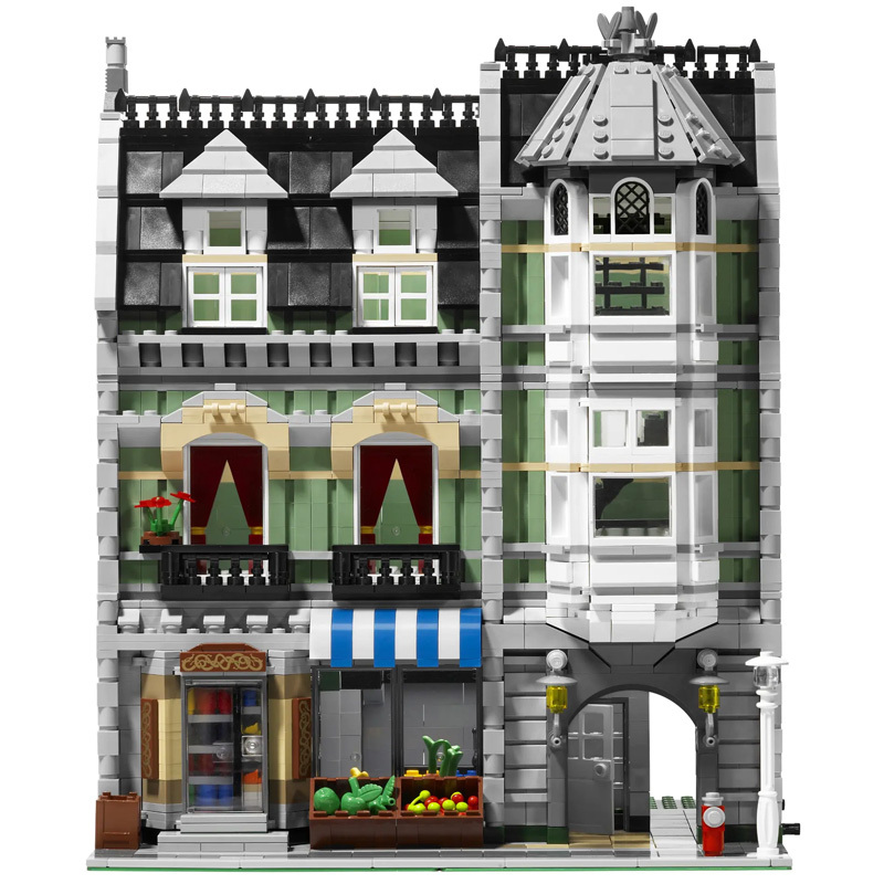 City StreetView Green Grocer Building Blocks Bricks Grocery Store Model Kids Toy Birthday Christmas Gift Compatible 10185