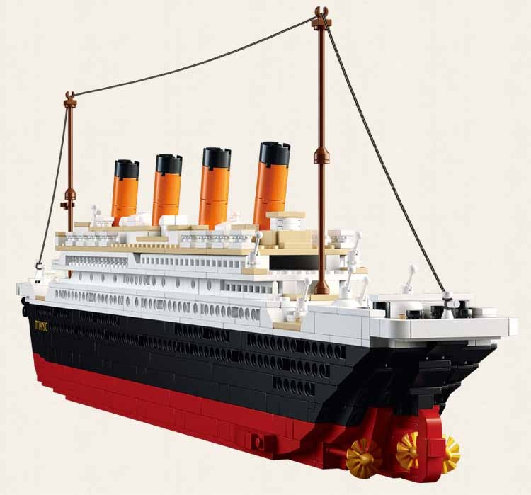 Titanic RMS Cruise Boat Ship City Model Building Kits 3D Blocks 0577