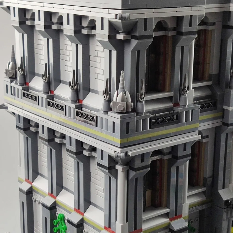 PANLOS 613002 Movie City Street View Expert MOC Lunatic Hospital Advanced Model Building Blocks