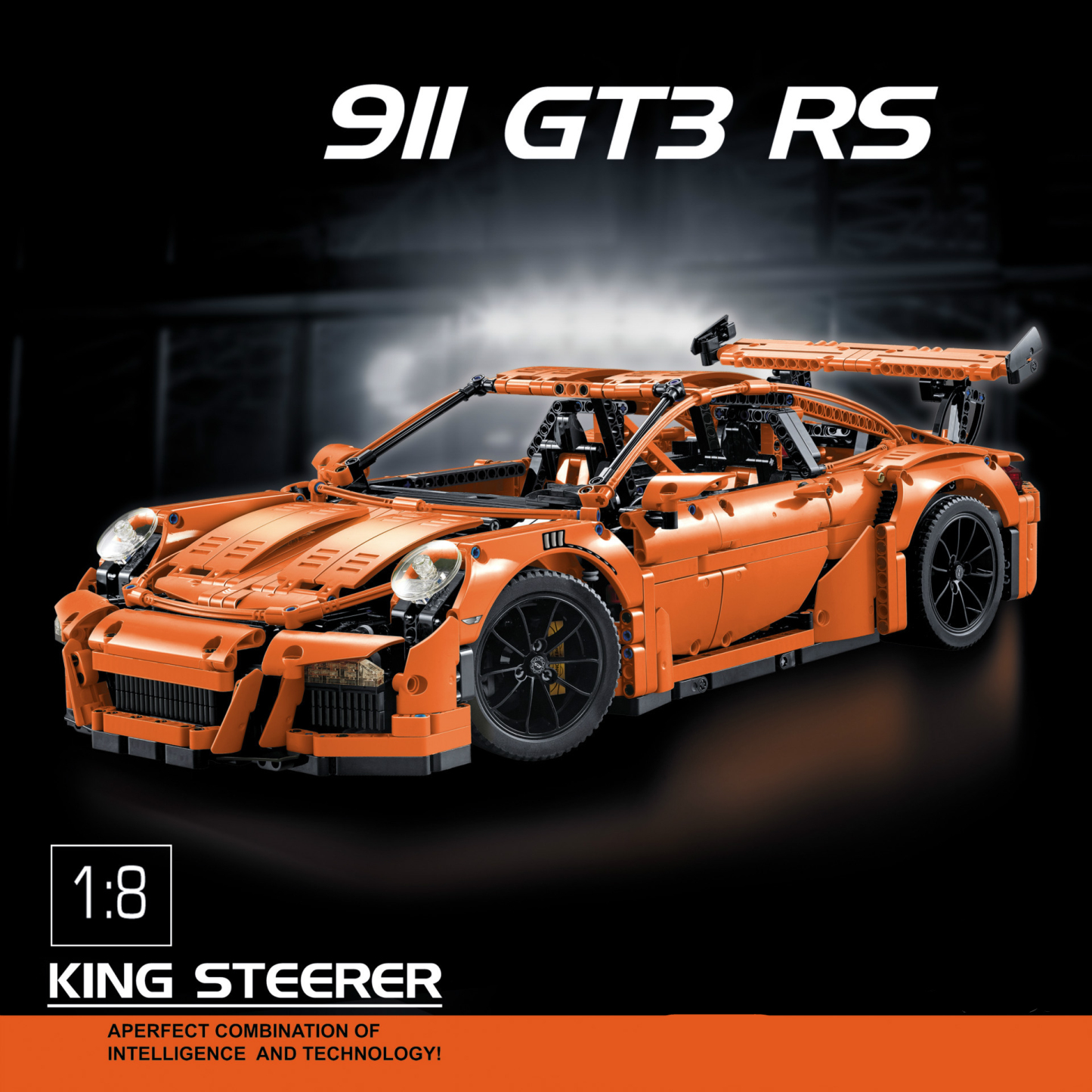 90089 2728Pcs High-tech Italian Super Race Car Model Building Block 42056 20001 3368B 3368C