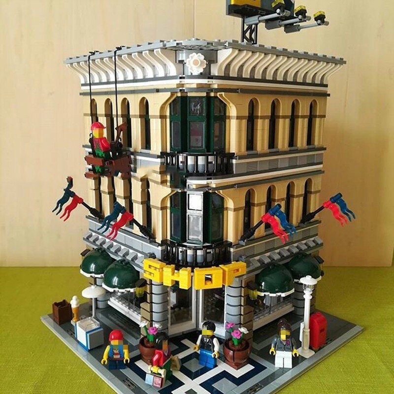 84005 Block City Streetscape Series Corner Department Store Children Alpinia 2232pcs Insert Assembling Building Blocks 15005