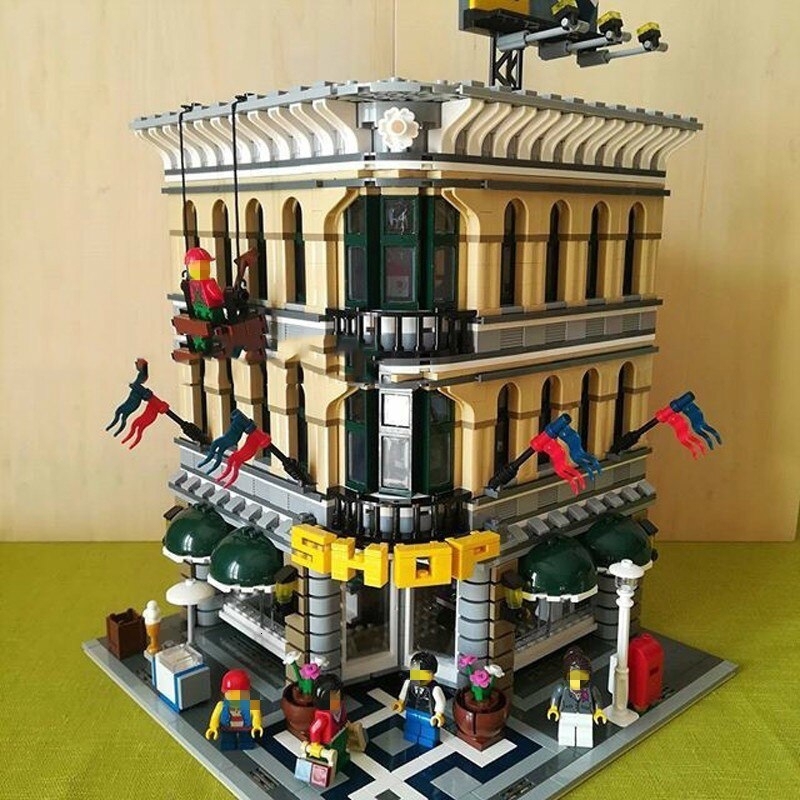 84005 Block City Streetscape Series Corner Department Store Children Alpinia 2232pcs Insert Assembling Building Blocks 15005