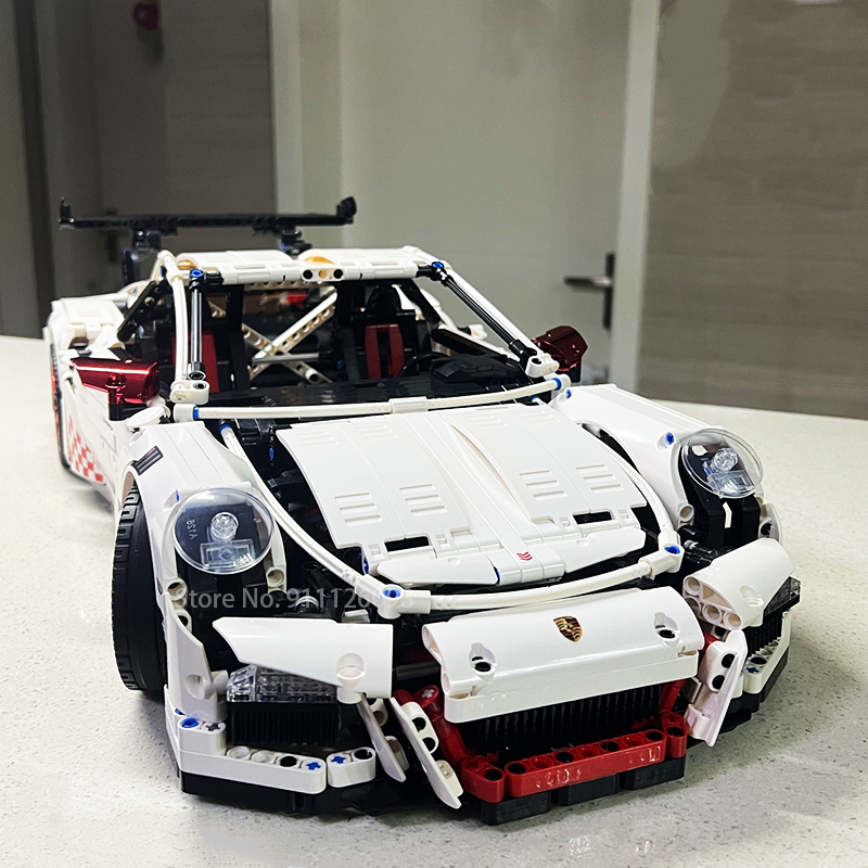 90089 2728Pcs High-tech Italian Super Race Car Model Building Block 42056 20001 3368B 3368C