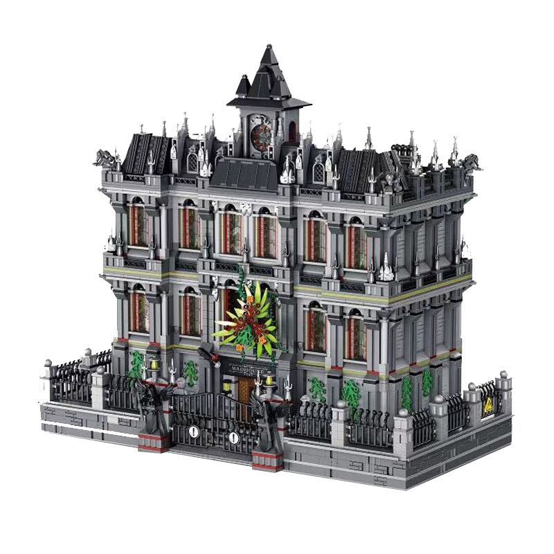 PANLOS 613002 Movie City Street View Expert MOC Lunatic Hospital Advanced Model Building Blocks