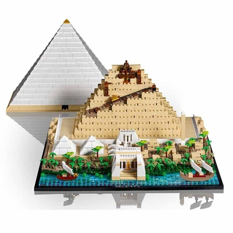 In Stock Classic The Great Pyramid of Giza Model Building Block Set Compatible 21058 Diy Assembled Bricks Kid Toys Brithday Gift