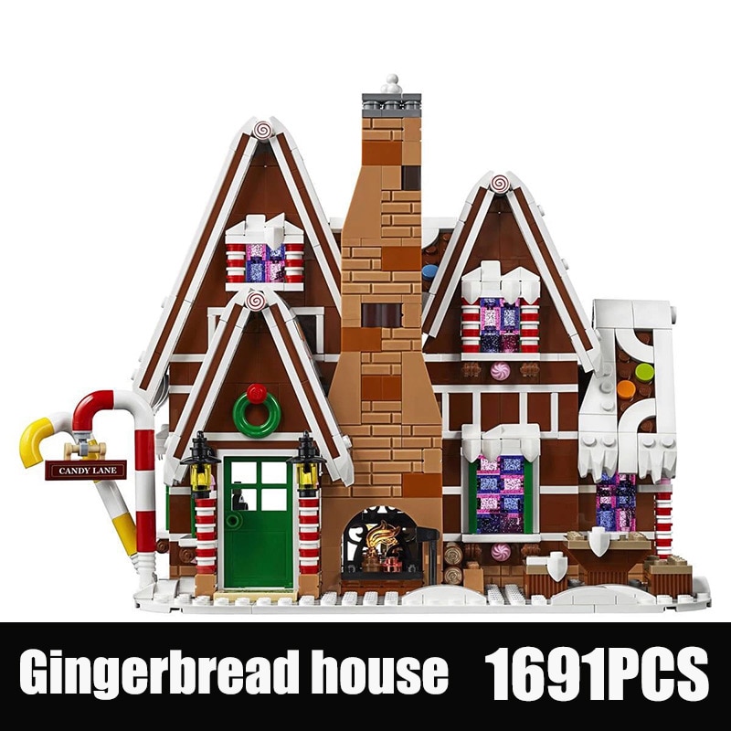 In Stock Compatible With Girl Friends Gingerbreaded House Bricks Set With Figure&amp; Building Blocks Toys For Kids Christmas Gift