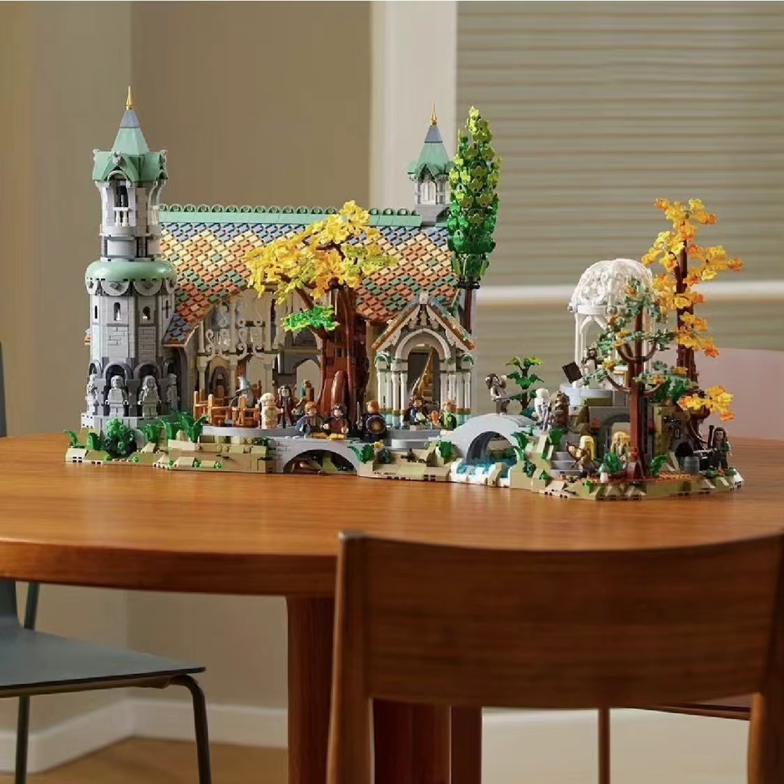 Creative Expert Icons Movie Lorded of Rings Rivendell Castle Model Building Blocks Brick 10316 Street View Toys 6167Pcs