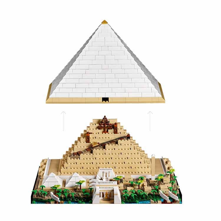 In Stock Classic The Great Pyramid of Giza Model Building Block Set Compatible 21058 Diy Assembled Bricks Kid Toys Brithday Gift