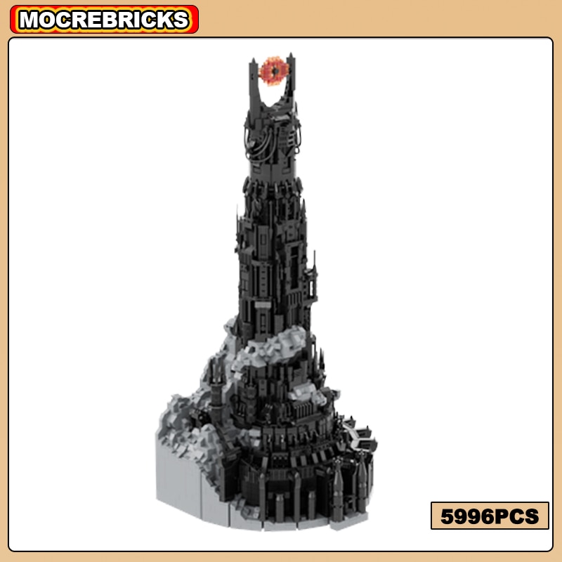 Sci Fi Movie Magic ring Architecture Barad-dûr Orthanc MOC Building Blocks Assembly Model DIY Collection Technology Bricks Toys