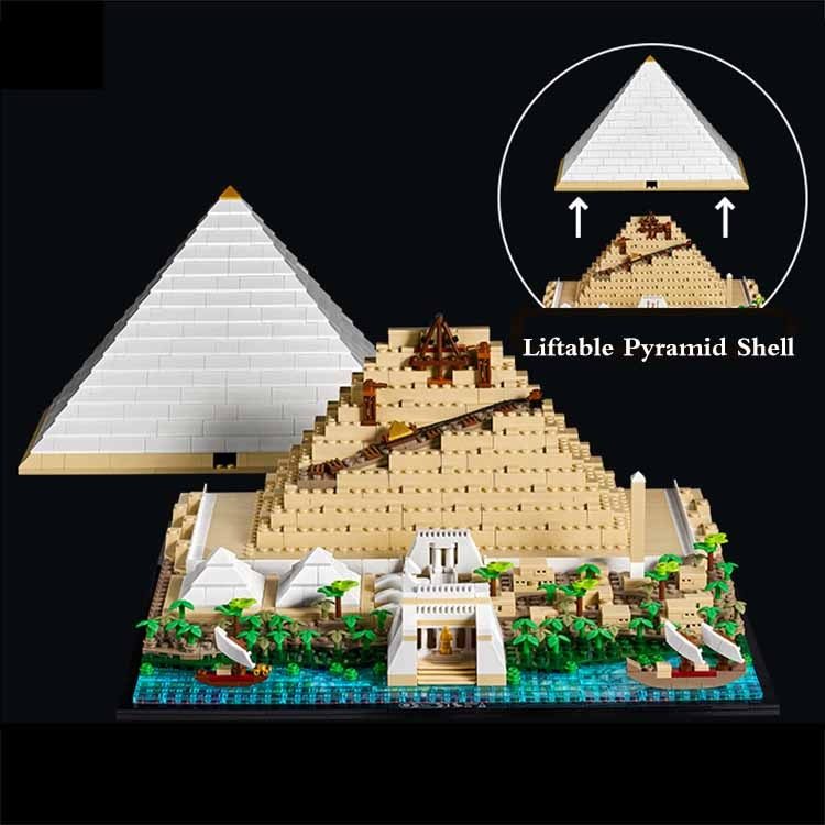 In Stock Classic The Great Pyramid of Giza Model Building Block Set Compatible 21058 Diy Assembled Bricks Kid Toys Brithday Gift