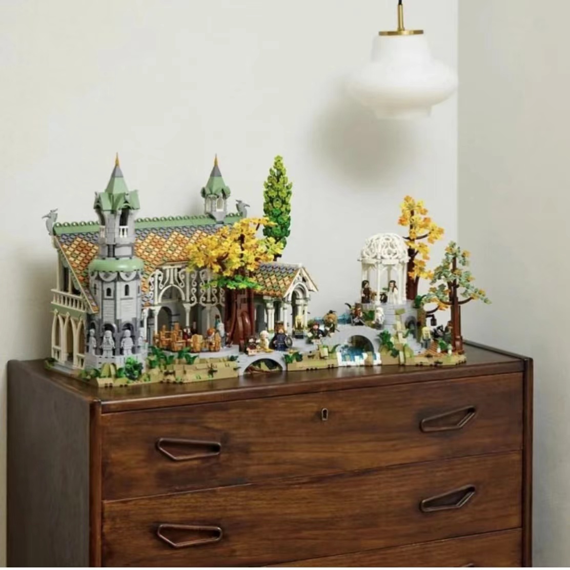 Creative Expert Icons Movie Lorded of Rings Rivendell Castle Model Building Blocks Brick 10316 Street View Toys 6167Pcs