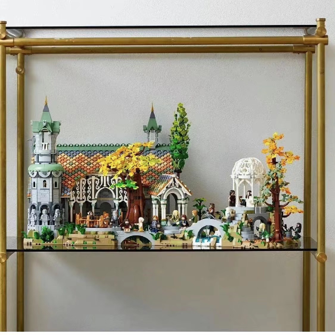 Creative Expert Icons Movie Lorded of Rings Rivendell Castle Model Building Blocks Brick 10316 Street View Toys 6167Pcs