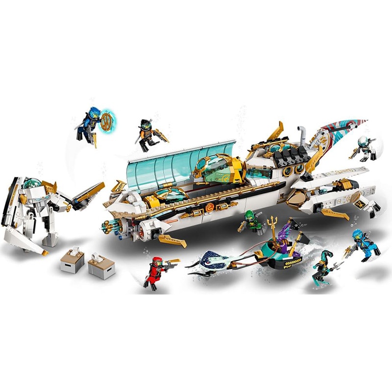 In Stock Hydro Bounty Ship Building Blocks Bricks Submarine Model Undersea Boat Christmas Birthday Toy Gifts Compatible 71756