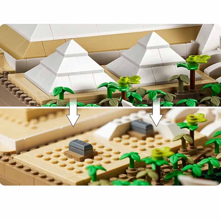 In Stock Classic The Great Pyramid of Giza Model Building Block Set Compatible 21058 Diy Assembled Bricks Kid Toys Brithday Gift