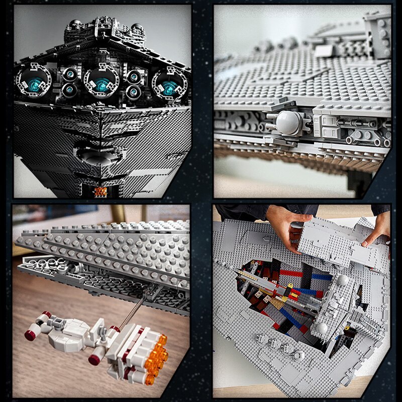 UCS Imperial Star Destroyer Compatible 75252 Building Blocks Bricks Toy Super Great Ultimate Weapon Spacecraft Christmas Gift