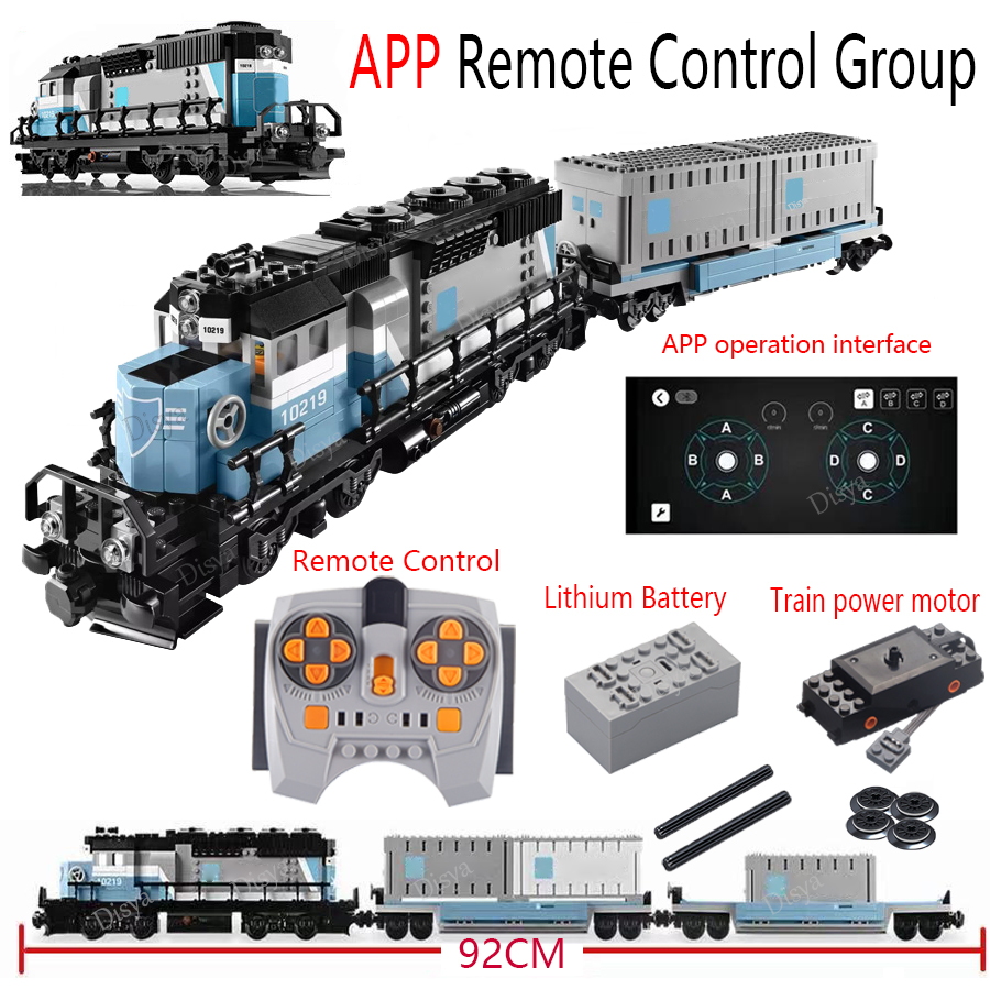 91006 1234Pcs Expert Ultimate Series Train Building Blocks APP RC trai