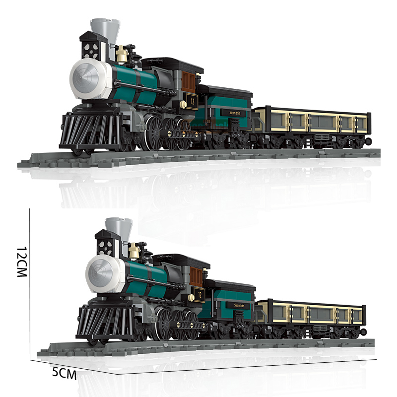 Classic Railway Steam locomotive Track Sets Building Block