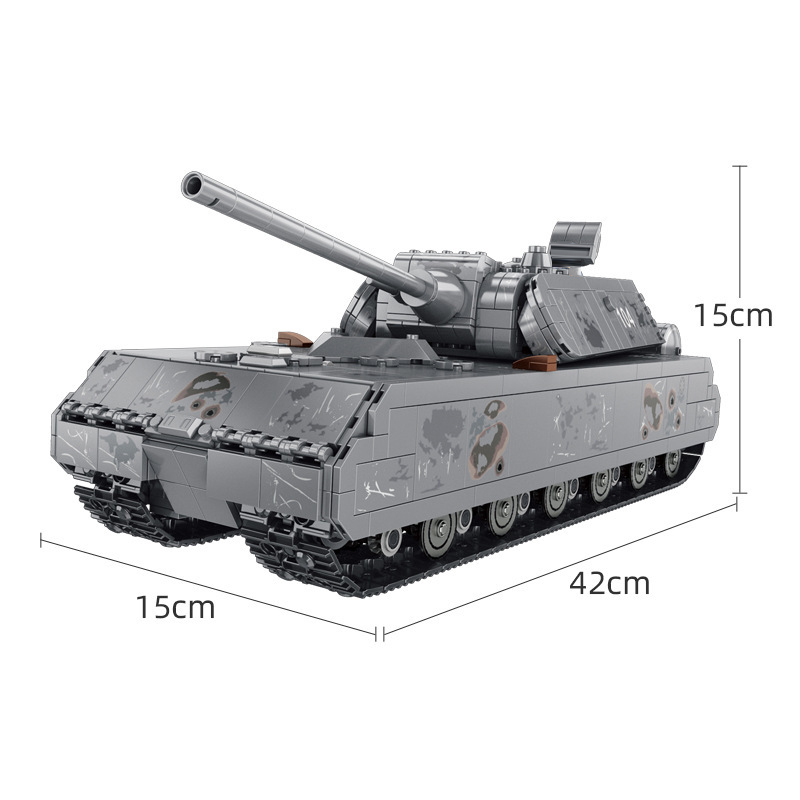 628009 German Panzer VIII Maus Military No. 8 Mouse Type Heavy Tank SWAT Model 2127PCS Building Blocks