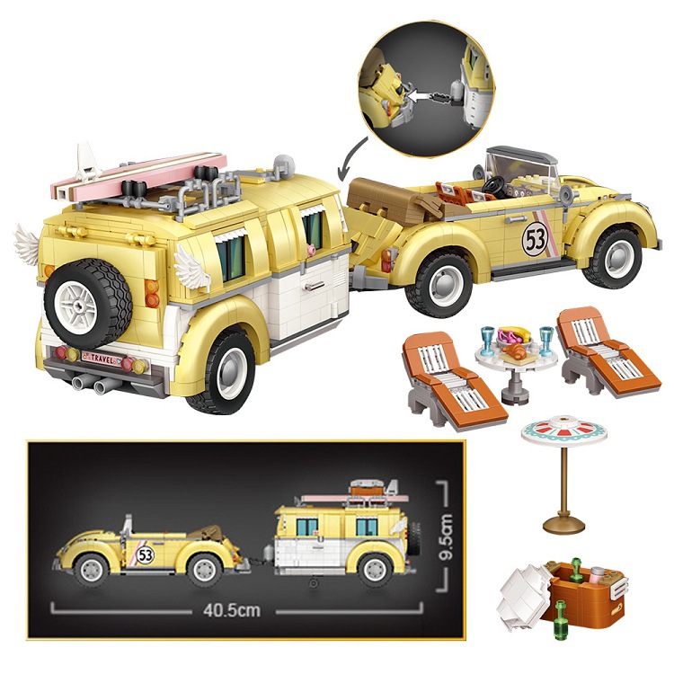 LOZ 1130 2228pcs Mini Blocks Kids Building Adult Station Wagon