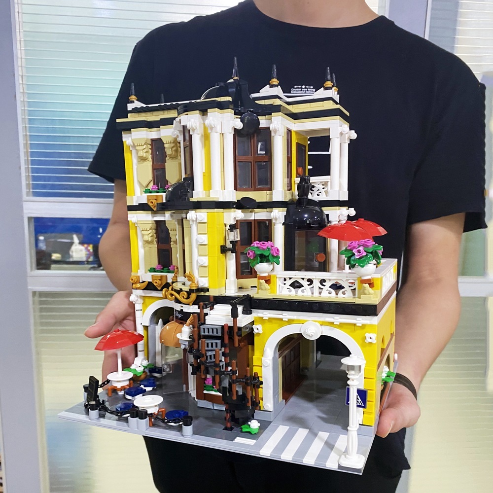 Ideas Creative Expert City Street View The Tea Shop 2985Pcs Moc Modular Brick Building Garden Center 89124