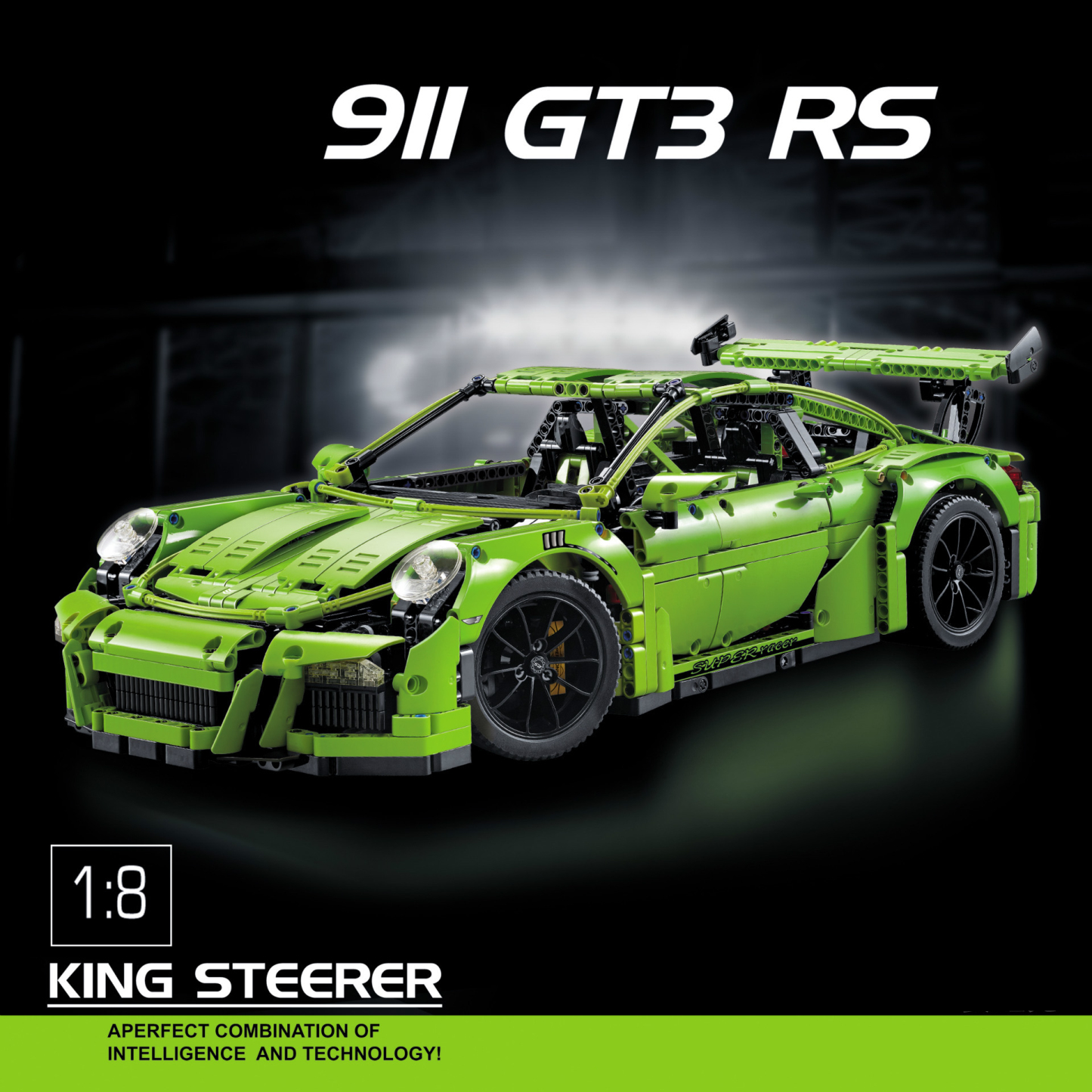 90089 2728Pcs High-tech Italian Super Race Car Model Building Block 42056 20001 3368B 3368C