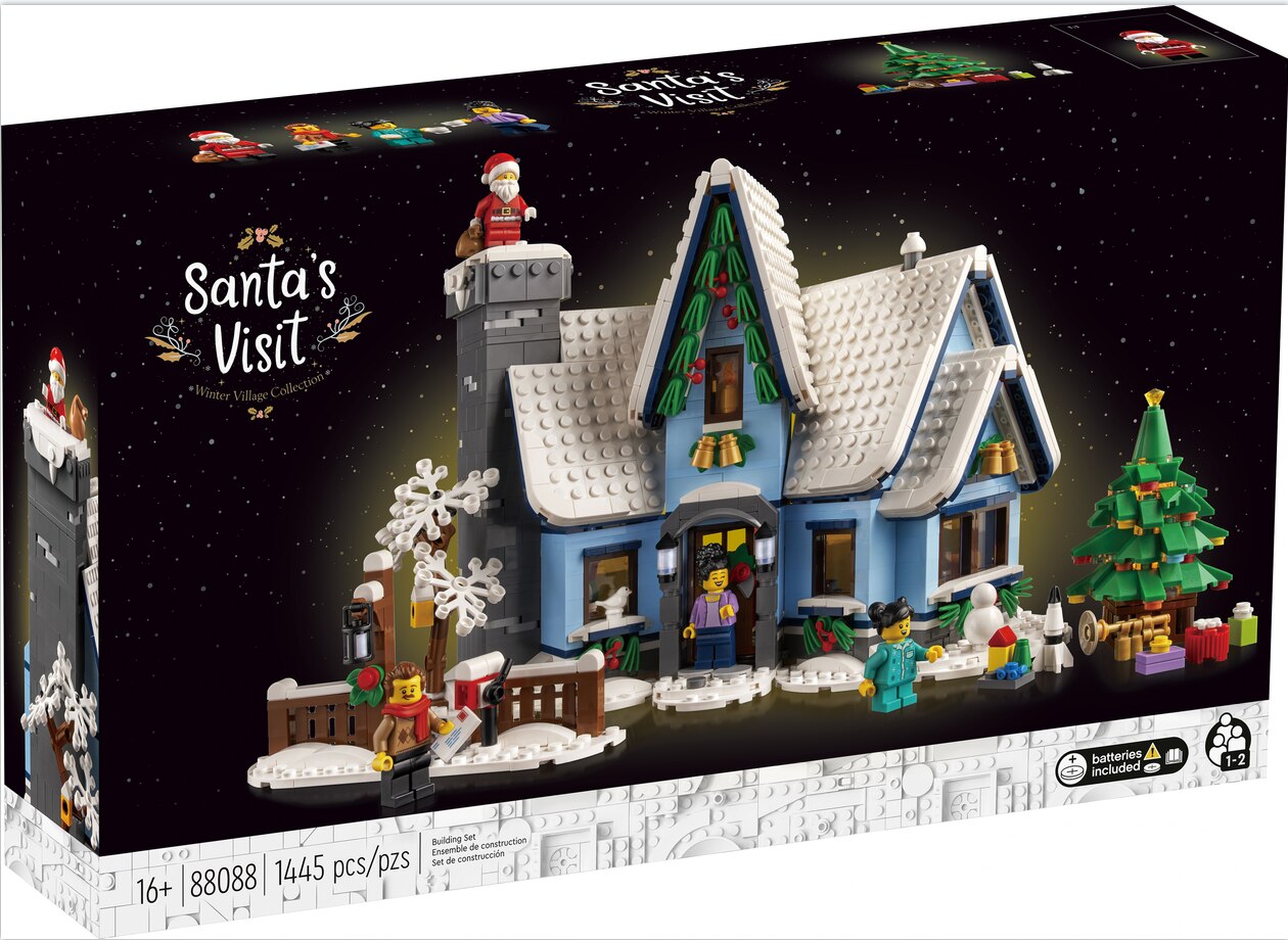 Santas Visit 10293 Building Block 88088 Kit Gifts For Kids 1445 Pieces