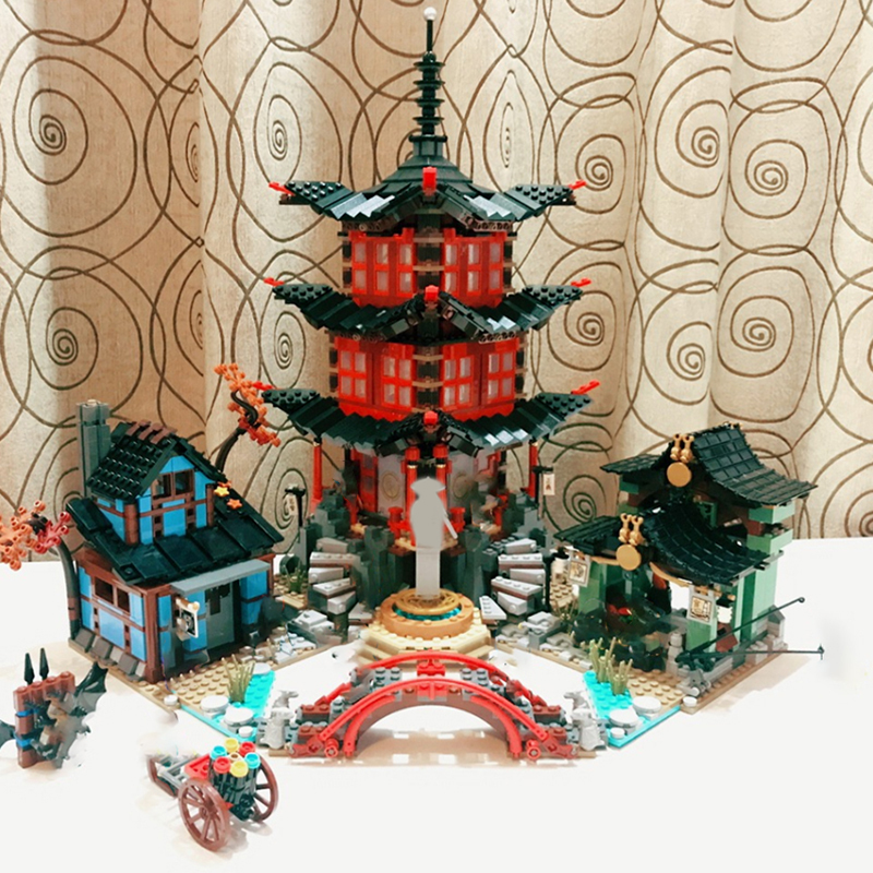 Movie Street View Model Bricks Compatible 06022 70751 Building Blocks Temple of Airjitzu 06022