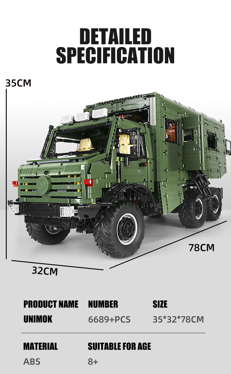 J907 High-Tech Remote Control The MOC Motorzied Nomadism RV Motorhome Truck Set Building Blocks Car