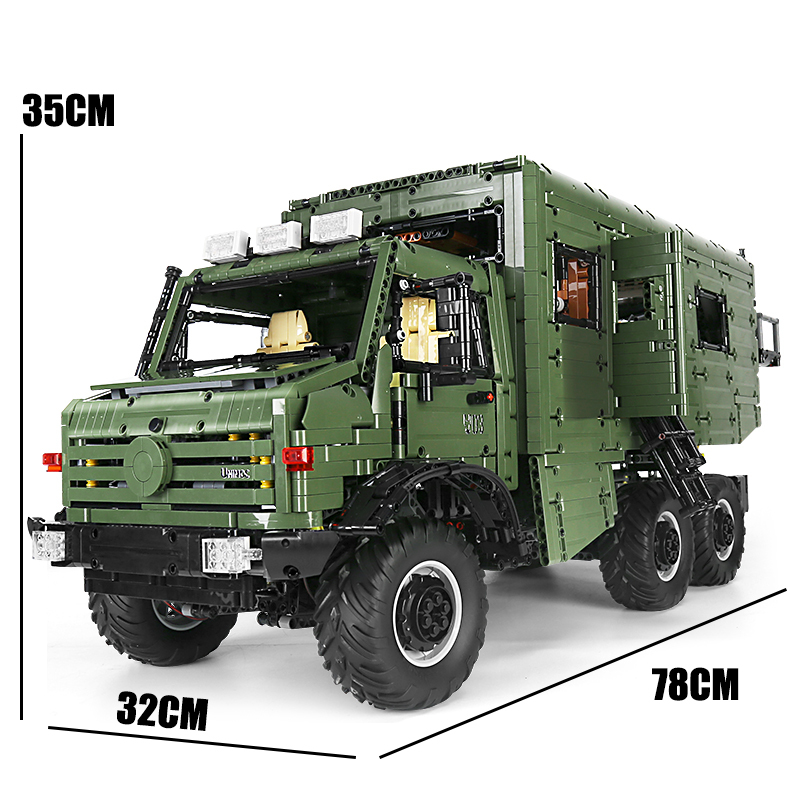 J907 High-Tech Remote Control The MOC Motorzied Nomadism RV Motorhome Truck Set Building Blocks Car