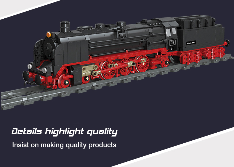 Classic Railway Steam locomotive Track Sets Building Block Expert Train Long-Distance Brick Counstrutor 59004