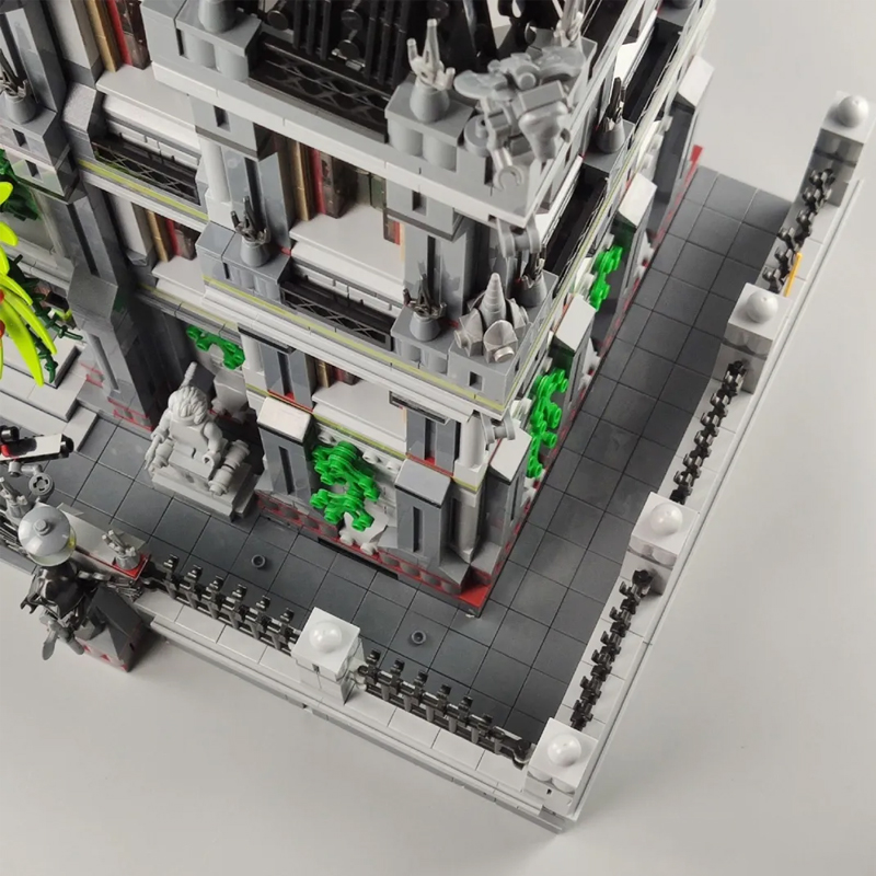 PANLOS 613002 Movie City Street View Expert MOC Lunatic Hospital Advanced Model Building Blocks