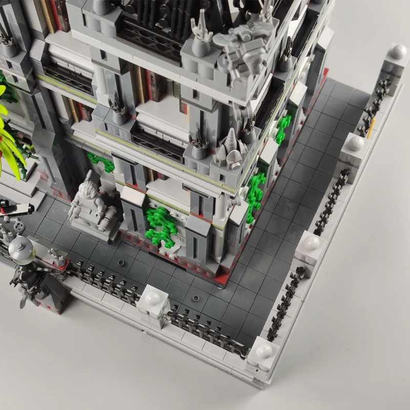 PANLOS 613002 Movie City Street View Expert MOC Lunatic Hospital Advanced Model Building Blocks