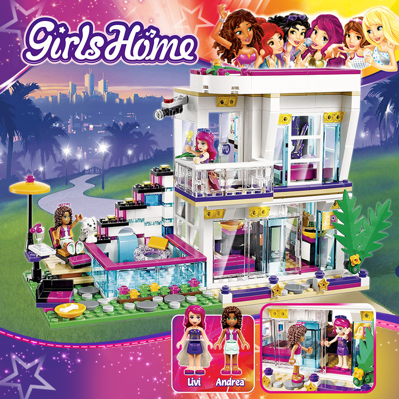 760pcs Pop Star House Building Block Compatible 41135 Friends