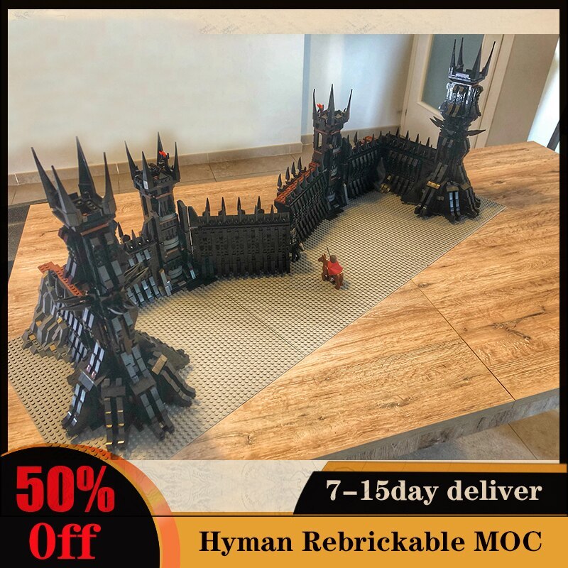 6339pcs Famous Film UCS The Black Gate of Mordor Large Model Building Blocks DIY Assembly Bricks Toys Ultimate Collector Series