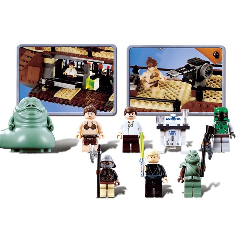 821Pcs 05090 The Jabba's Sail Barge Star Series Building Blocks 6210 Starwar
