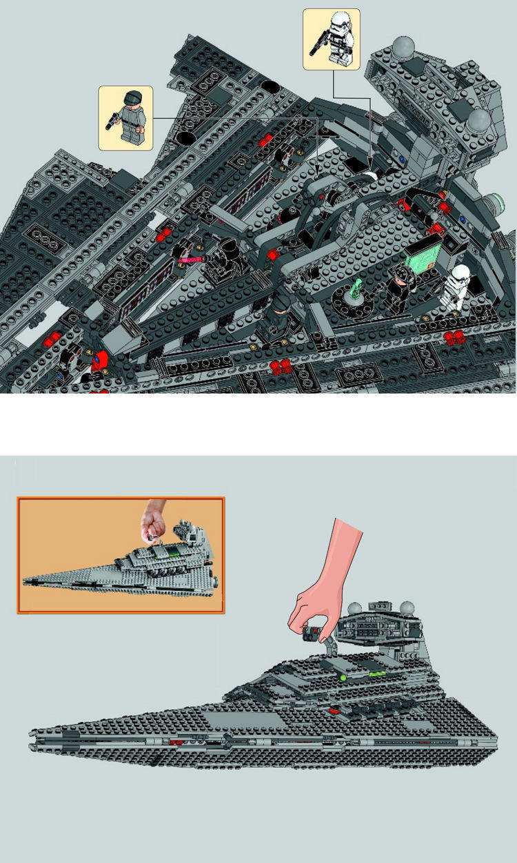 05062 New Stock 1391PCS Star Destroyer Building Blocks Model DIY Bricks Toys DIY Bricks Puzzle Childrens Christmas Birthday Gift