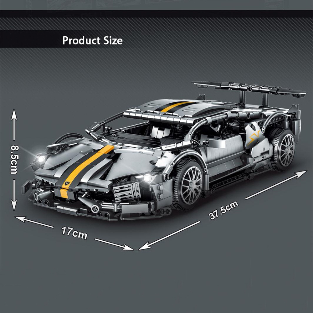 Creative Expert 023015 1337pc High-tech 488 RSR Formula Racing Car Moc Modular brick