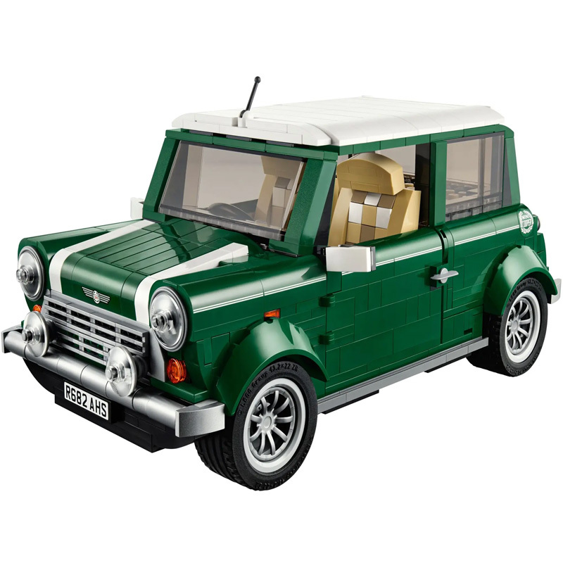 Mini Cooper 10242 Classic Green Car Model Building Blocks Car Vehicle Education 21002