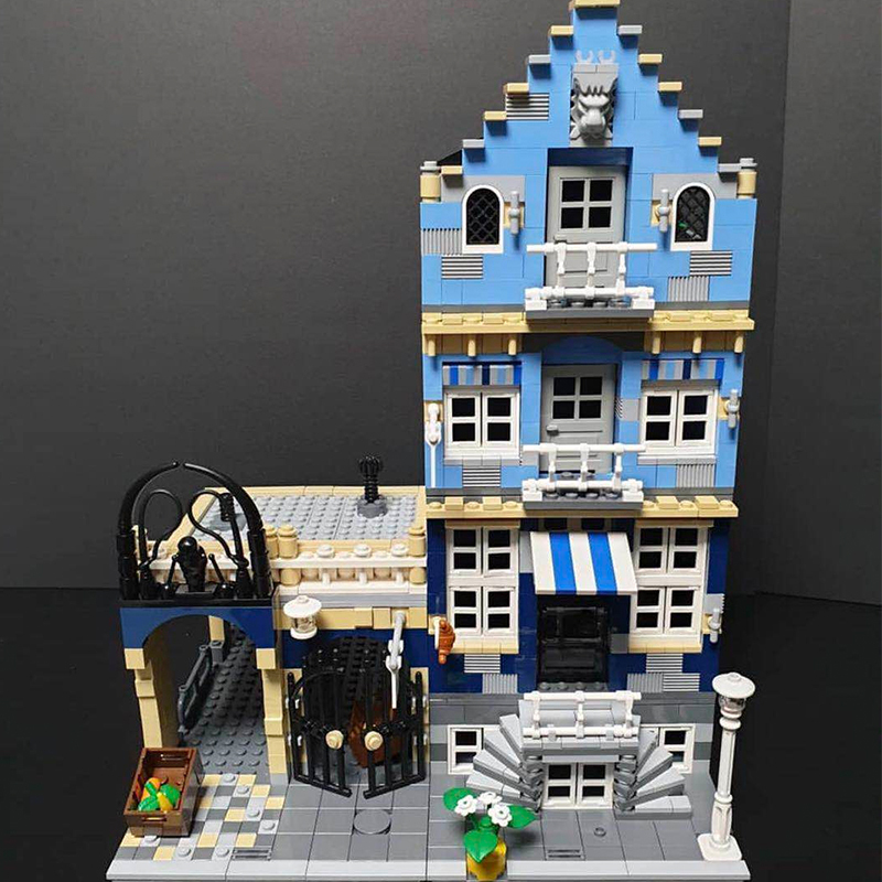 1275pcs European market building blocks  84007 Street 15007 180063 99005