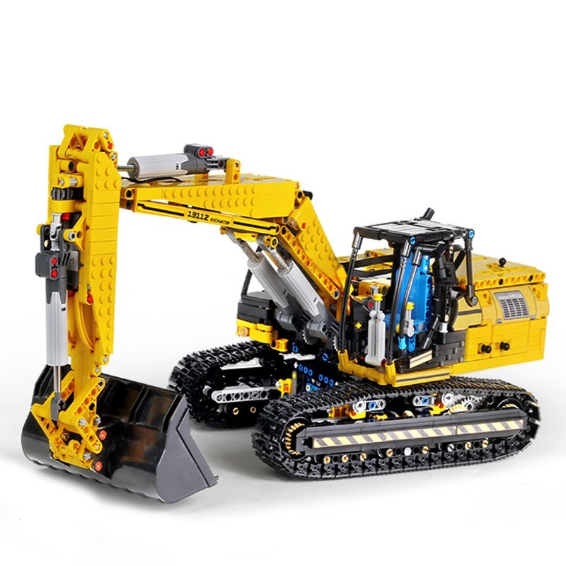 MOULD KING 13112 Motorized High-Tech Excavator truck 250X3-PF Truck Remote Building Blocks