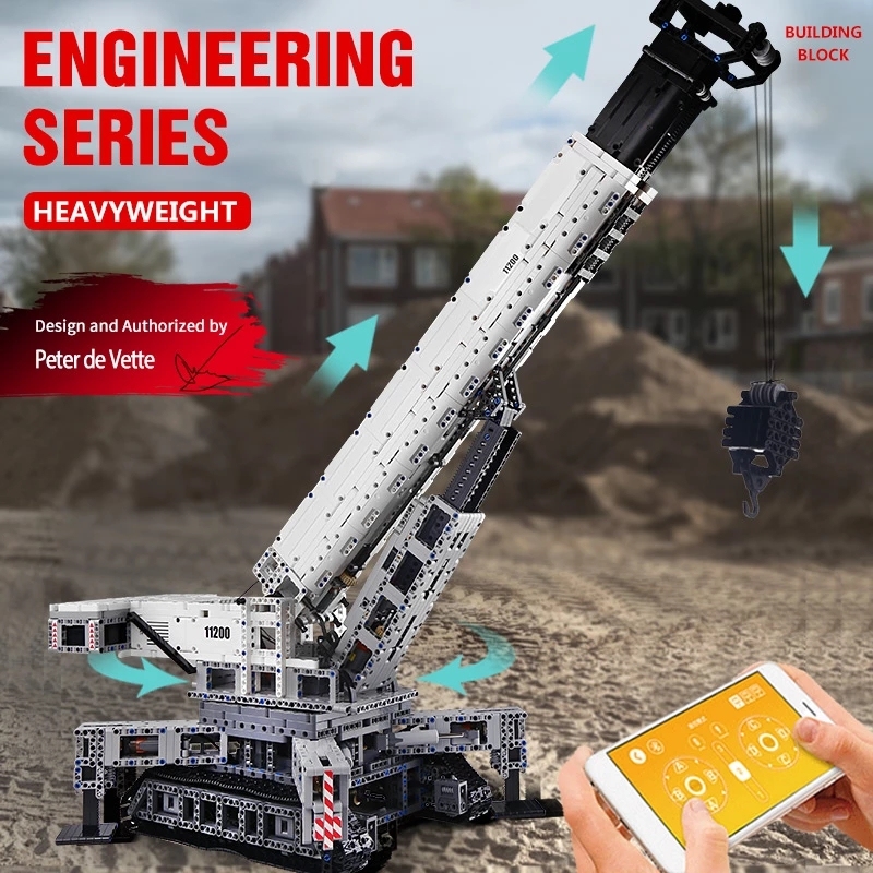 Mould King 17002 APP Remote Controll LIEBHERRS LTM 11200 Excavator Crane Truck MOC-20920 Building Blocks Kids Birthday Toy Gifts