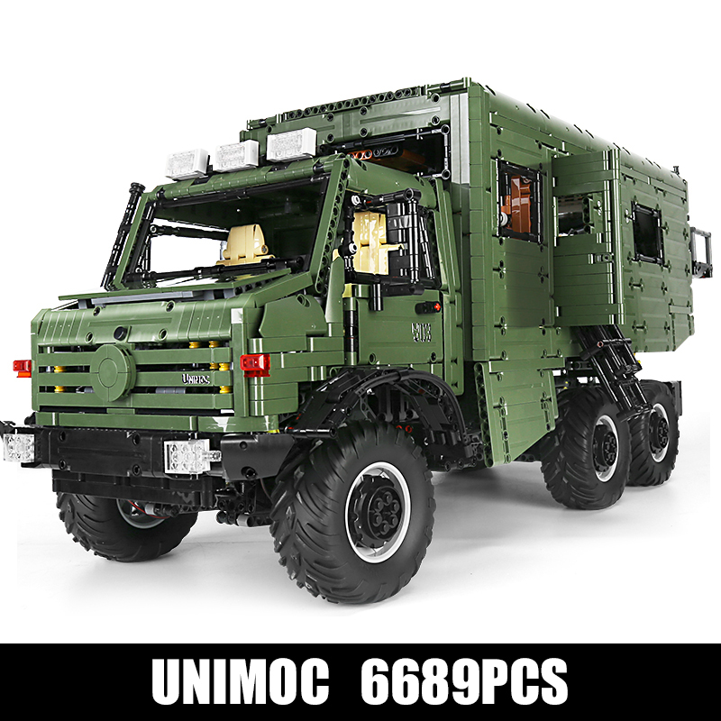 J907 High-Tech Remote Control The MOC Motorzied Nomadism RV Motorhome Truck Set Building Blocks Car